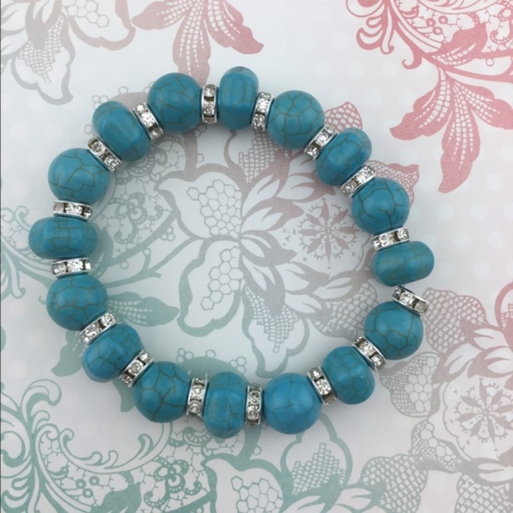 Pave Crystal Turquoise Bracelet